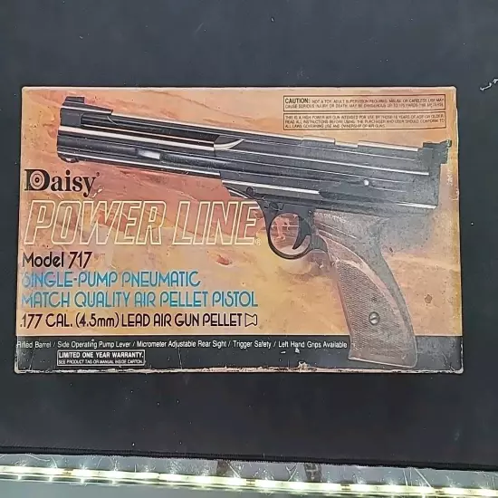 Daisy Power Line 717 Match Quality Vintage Pellet Pistol W/ BOX & PELLETS