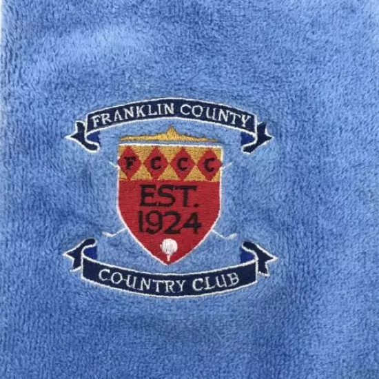 Vintage Cannon Royal Family Franklin County Country Club Golf Towel Made in USA