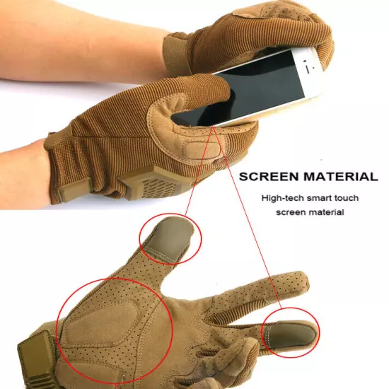 Tactical Gloves Touchscreen Military Outdoor Combat Shooting Full Finger Gloves