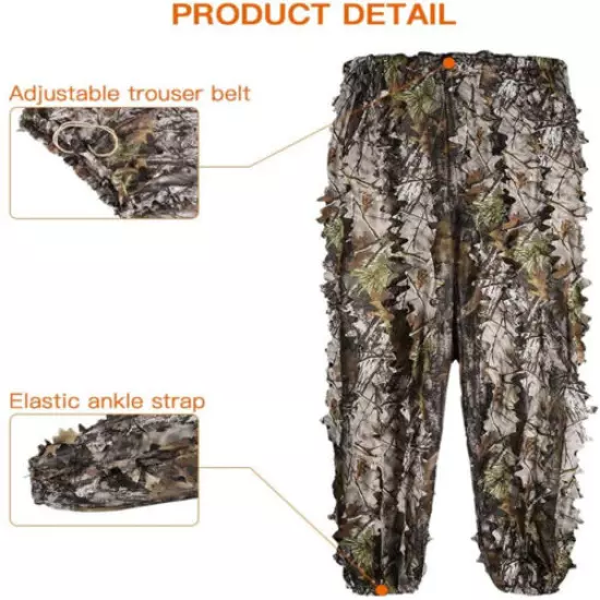 3D Hunting Bionic Ghillie Suit Camouflage Sniper Birdwatch Clothing for Hunting