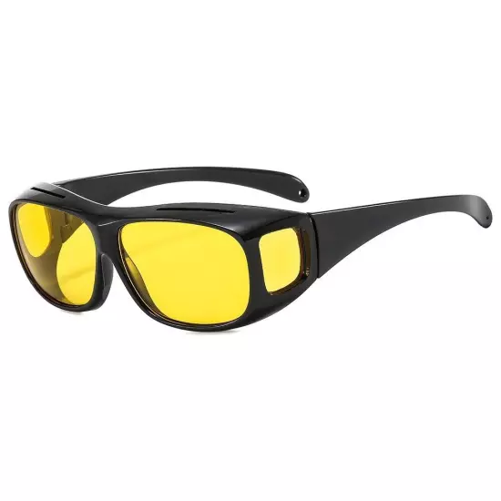 Night Driving Glasses HD Anti Glare Vision Polarized Yellow Lens Tinted Unisexs