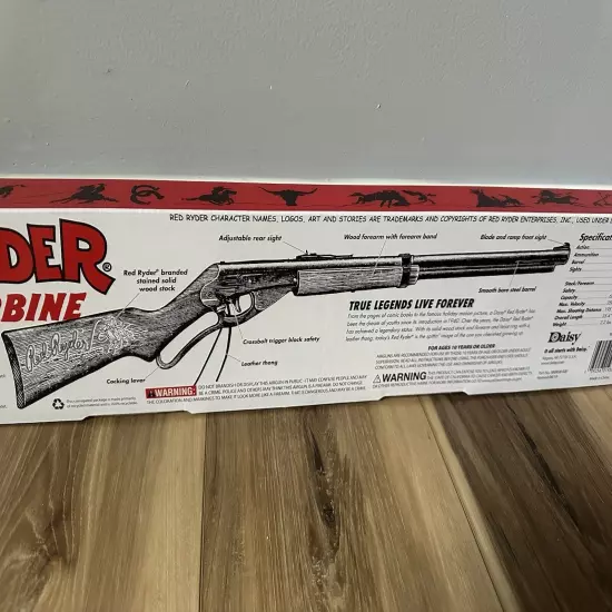 Daisy Red Ryder Carbine Lever Spring 350 FPS .177 Cal Wood Stock BB Gun Rifle