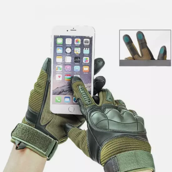 Mens Tactical Gloves Touch Screen Windproof Full Finger Gloves Army Military USA