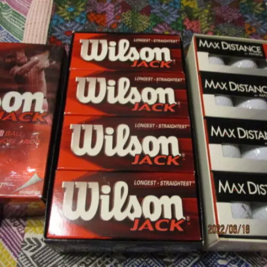 24 WILSON & MAX BRAND NEW GOLF BALLS W/ORIG PACKAGES GREAT PRICE MINT