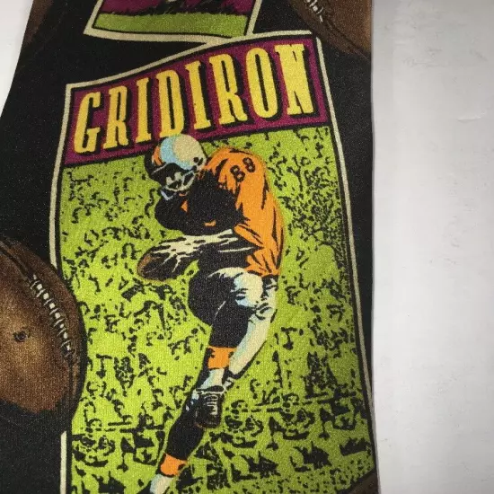 ADDICTION Men's Tie Retro Football Silk Multicolor Gridiron Touchdown