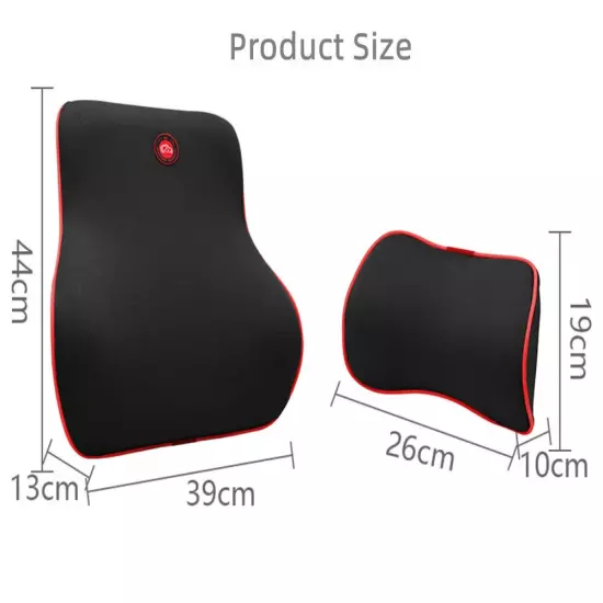 Memory Foam Car Seat Pillow Neck Pillow Lumbar Back Support Car Headrest Cushion