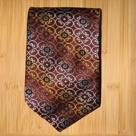 Giorgio Bissoni Multicolor Geometric Polyester Tie - 58L 4.0W