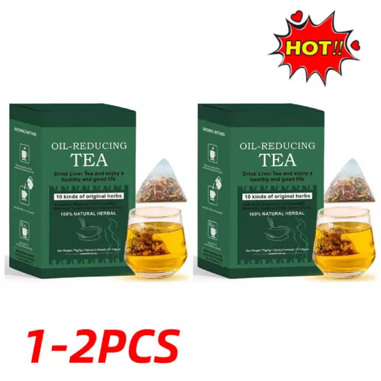 Oil-Reducing-Tea - 10 Herbal with Excellent Formula, Oil Cleansing Tea forLiver