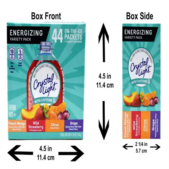 12 44-Packet Box Crystal Light Energizing Variety Pack On The Go With Caffeine