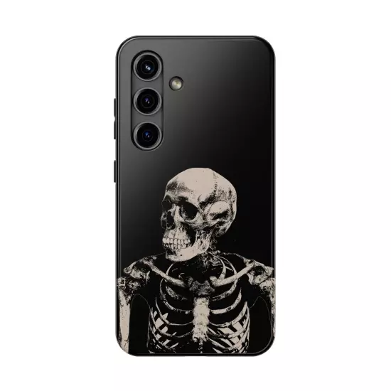 Dark Skeleton Skull Tough iPhone & Samsung Galaxy Cases Cover, Gift For Men