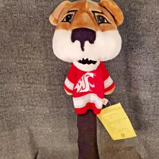 Washington State Cougars Red Plush Golf Club Cover Mascot VGC Vintage NCAA WSU