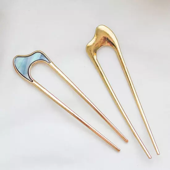 U Shaped Hair Pin Stick Meatball Hair Clips Hairstyle Women Girl Headdress Plugต