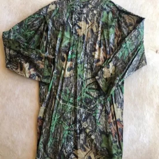 Mossy Oak Long Sleeve Vaportec Camo Button Front Shirt Outdoor Resource XL Mens 