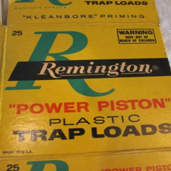 VINTAGE REMINGTON POWER PISTON TRAP LOADS 12GA CARTRIDGE SHELLS Box Empty