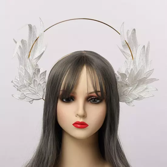 Women's Angel Style Headband With Feather Costume Headpiece 2 Colors