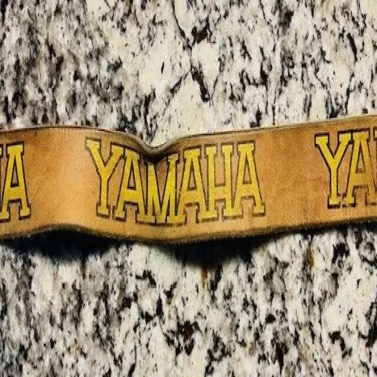 Vintage Yamaha Leather Belt Distressed Light Brown Size 30