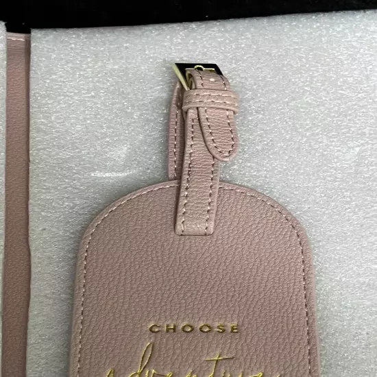 Katie Loxton Pink Leather Passport & Documents & Luggage Tag NEW 9"x 5"