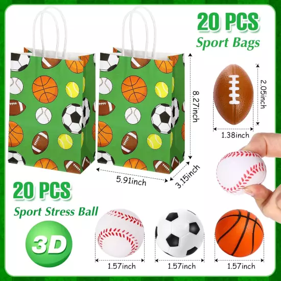 194 Pcs Sport Party Favors Bulk Soccer Baseball Football Basketball Goodie Ba...