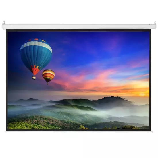 100" 4:3 Projection Screen Manual Pull Down HD Movie Theater Home Video Matte