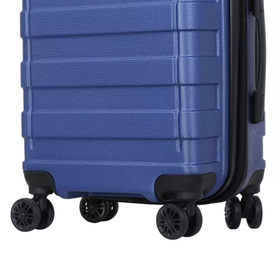 Travel Suitcase 21" Carry On Luggage Hardside Expandable Spinner with Wheel Blue