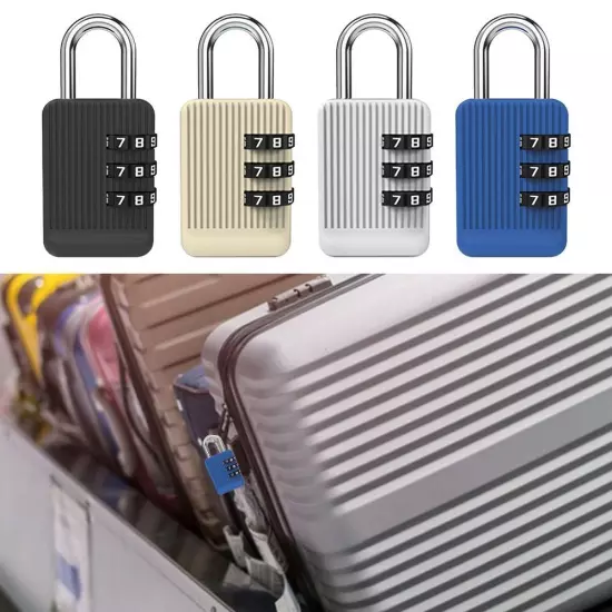 Zinc alloy 3 Digit Password Lock Safe Luggage Combination Lock Travel Outdoor