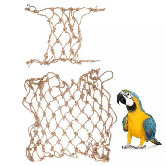 Hemp Rope Bird Climbing Net Hanging Rope Net Swing Play Rope Ladder Chew