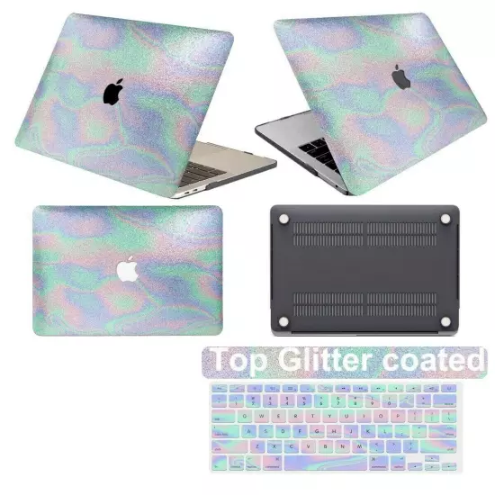 Shinny Glitter Rainbow Hard Case KB Cover For New Macbook Pro Air 11 13 14 15 16