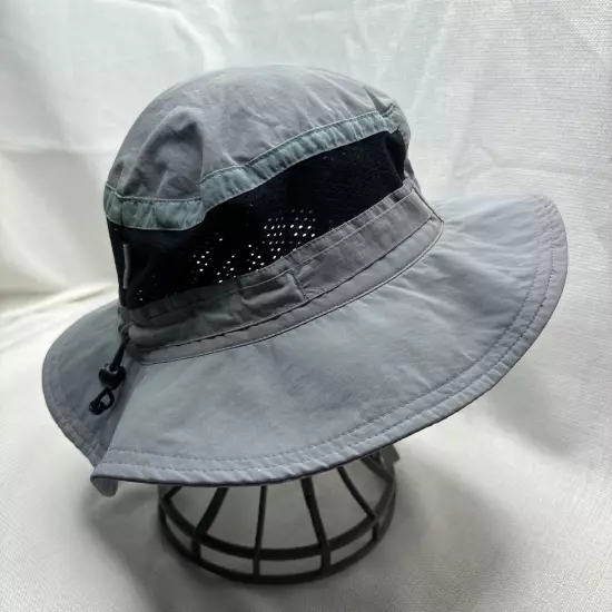 Fishing Hat Boonie Outdoor Mesh Hat Gray OS Front No Flop Brim Tough Sun Hiking