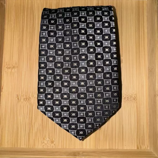 Marshall Fields Geometric Silk Tie - 62L 4.0W