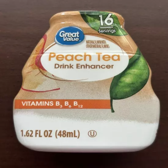 Great Value Peach Tea Liquid Water Drink Enhancer