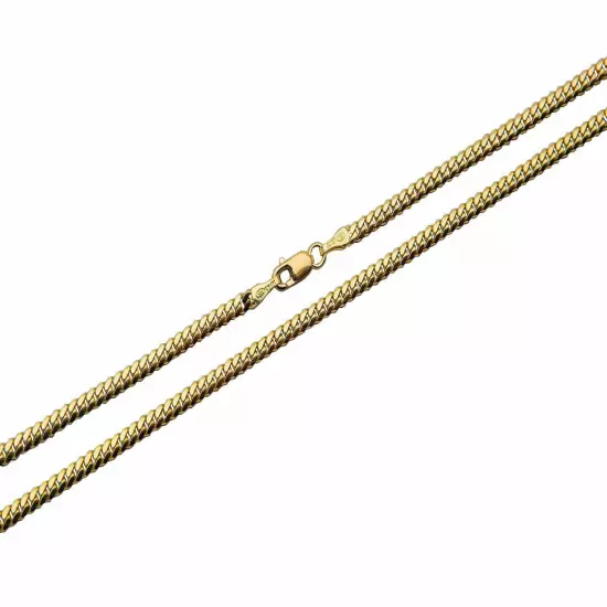 Solid 10K Yellow Gold Miami Cuban link Necklace Chain 2mm-6mm Sz 20"-30" 