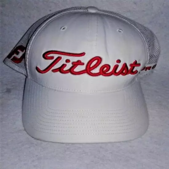 Titleist Golf Tour Performance FJ/ProV1 Hat COLOR: White/Red SIZE: Adj Strap