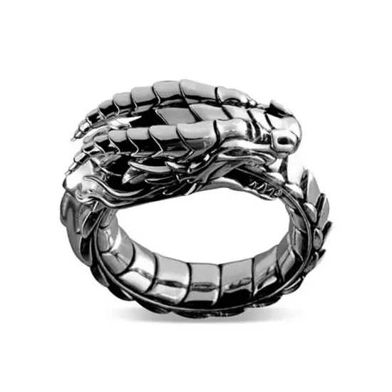 Norse Mythology Ouroboros Dragon Men's Snake Ring Viking Ring Fashion Ring