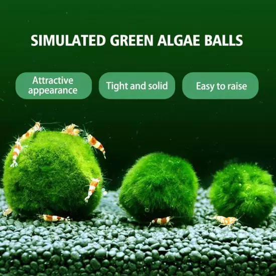 2/3/3.5/4cm Fish Tank Simulated Landscaping Chlorella, 3pcs, Fish Toys Lot E4