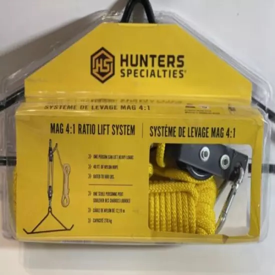 Hunters Specialties Mag 4:1 Ratio Lift 600 lbs. 40 ft Game Hoist Lift System