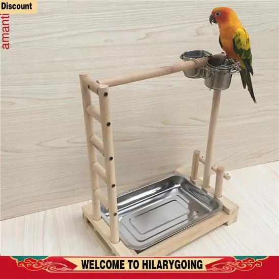 Parrot Wood Stand Game Playing Stick Frame Stick Frame Bird Training Tree Toy