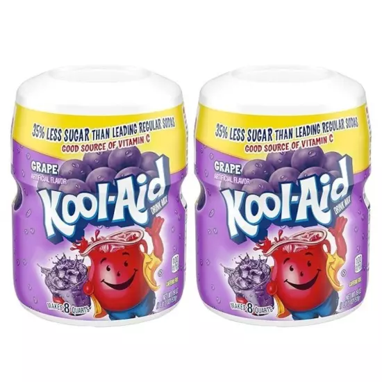 2-Pack Kool-Aid Grape MixGood Source of Vitamin C, Makes 8 Quarts, 19 Oz