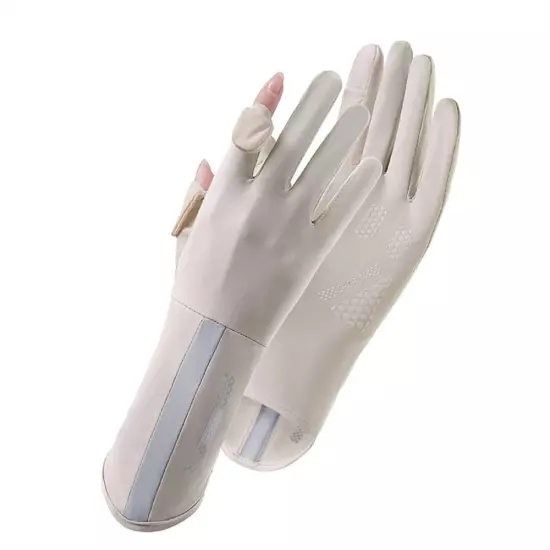 Mid-long Sunscreen Gloves Thin Cycling Driving Gloves Summer Spring