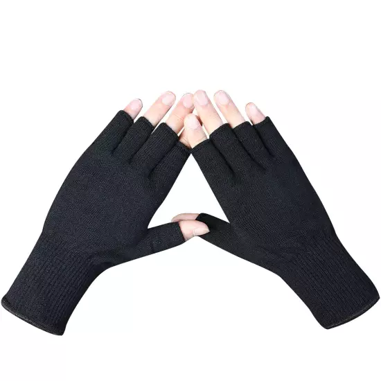 EvridWear Men Women Merino Wool Knit Liner Gloves Finger/Fingerless/Touchscreen