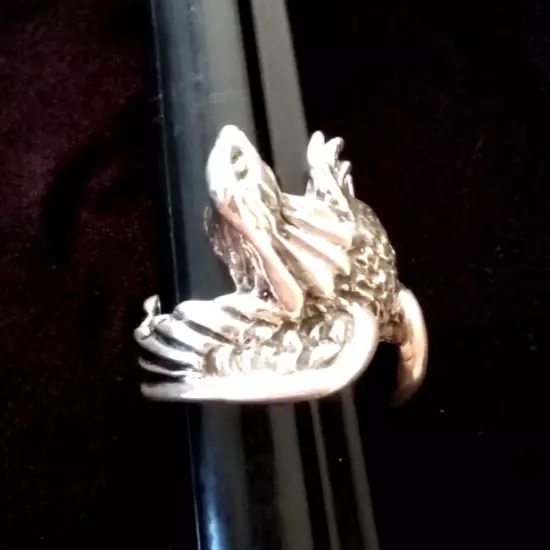 Vintage Sterling Silver Men's Eagle Ring.