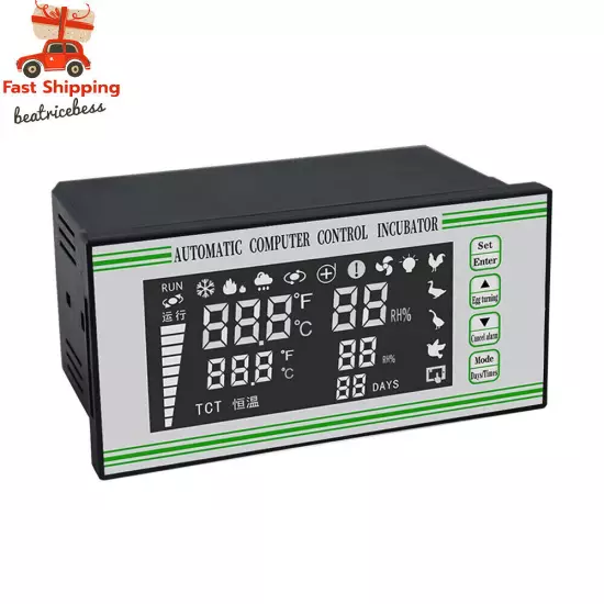 Automatic Egg Incubator Controller Thermostat Temperature Humidity Sensor XM-18S