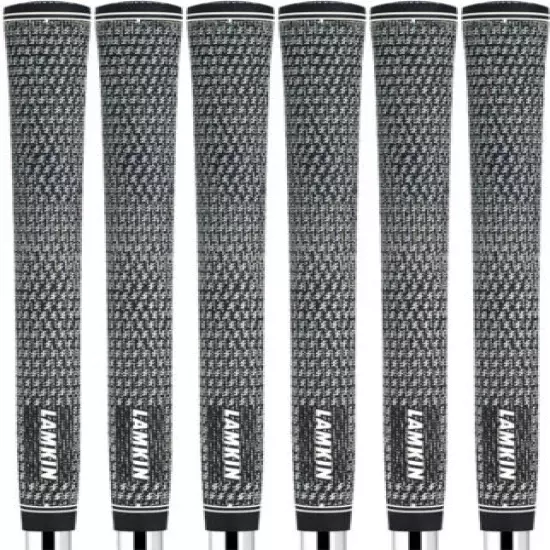 Lamkin Crossline Full Cord Standard Size Reminder Ribbed Golf Grips - Set of 6