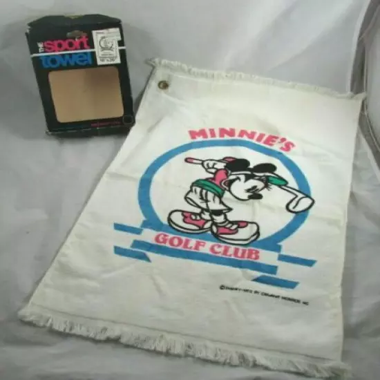 Disney Minnie Mouse Golf Club Sport Towel Devant USA Vintage Original Box