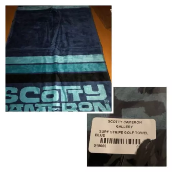 SCOTTY CAMERON "SURF STRIPE GOLF TOWEL - BLUE” NWT