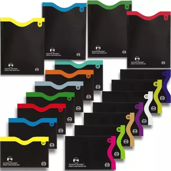 18 RFID Blocking Sleeves (14 Credit Card Holders & 4 Passport Protectors) Ultima