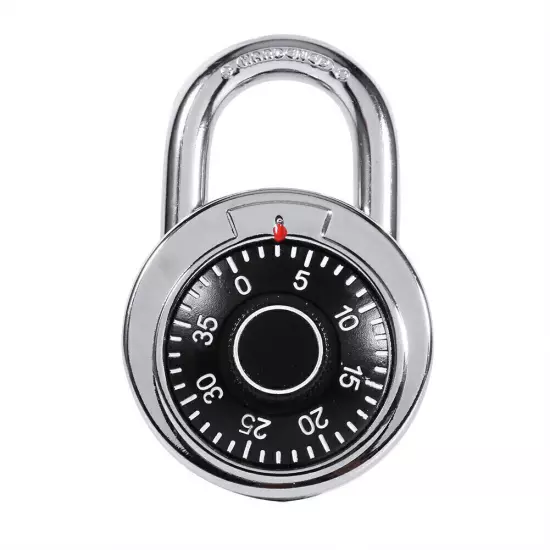 Rotary Padlock Digit Combination Code Lock Safe Round Dial Number Luggage