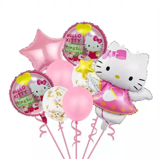 Hello Kitty 10pcs Party Balloon Set, perfect for any celebration, Kawii Cute!!