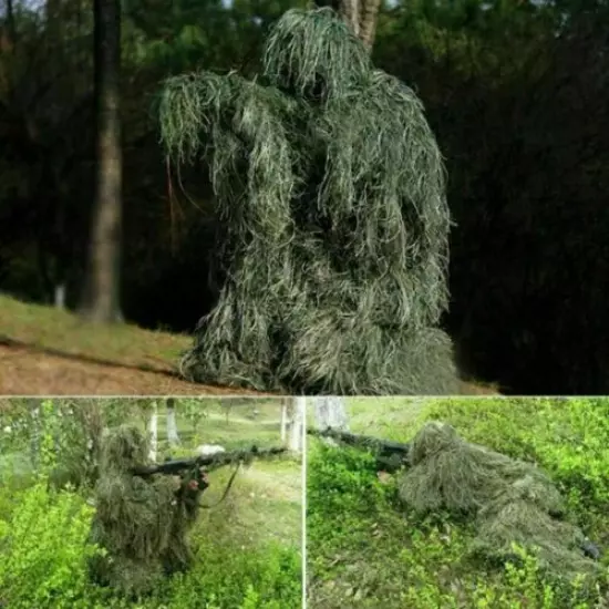 Camouflage Camo Sniper 3D Tactical Clothing For Sniper Airsoft Paintball Hidden