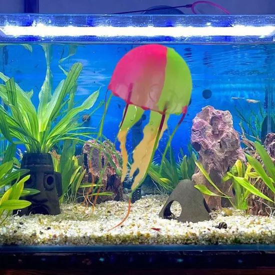 Fluorescent Artificial Jellyfish Aquarium Fish Tank Landscape Decor G