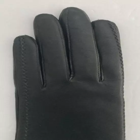 Fownes Brothers Women's Black Leather Gloves - Medium